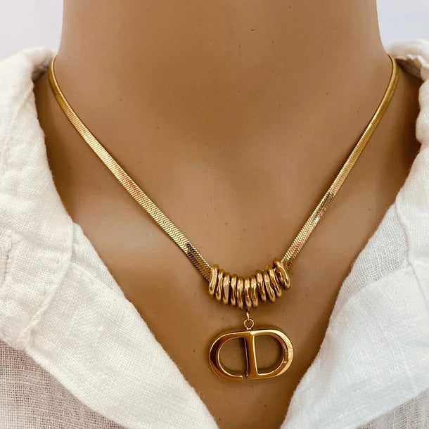 Luxe Link CD Statement Necklace