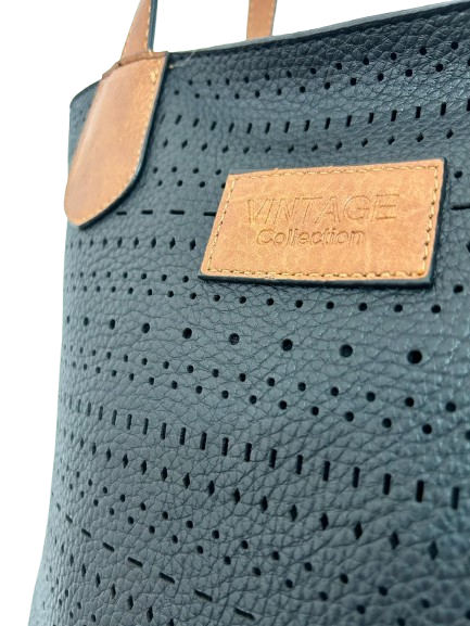 The Aria Perforated Vegan Leather Tote