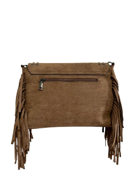 Dakota Suede & Stud Messenger Bag