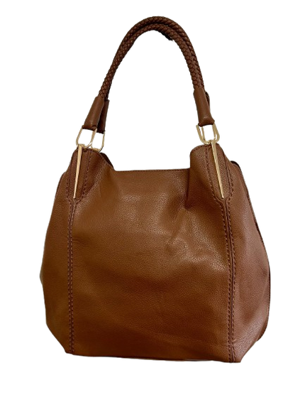 The Verona Braided Hobo – Heritage Tan