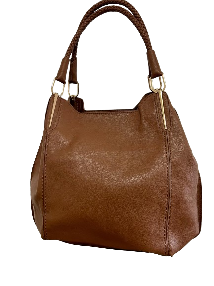 The Verona Braided Hobo – Heritage Tan