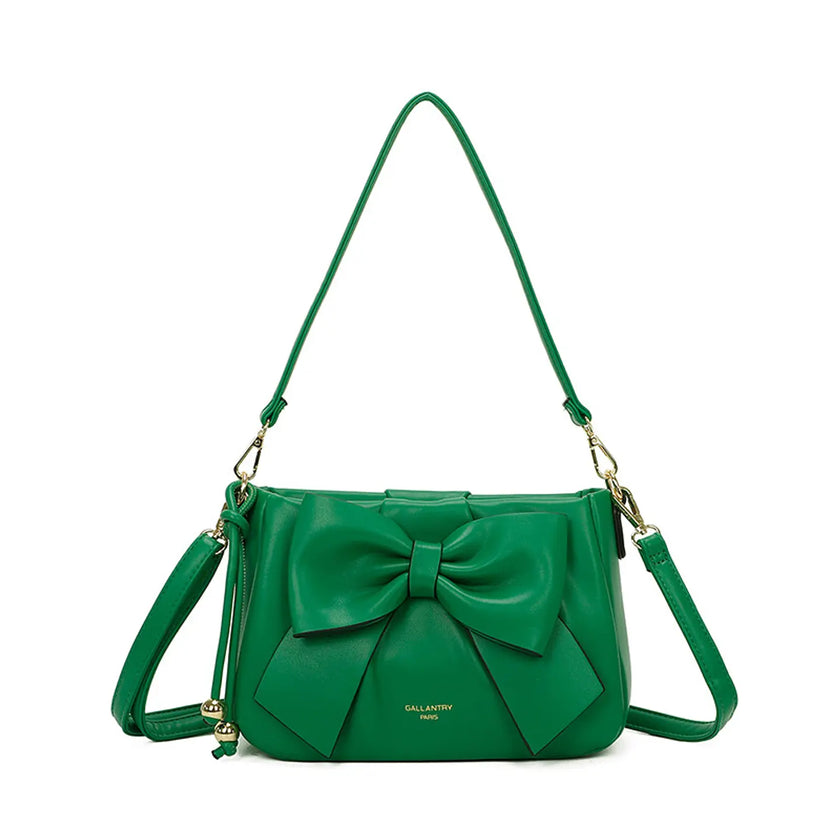 The Colette Bow Bag – Emerald Green