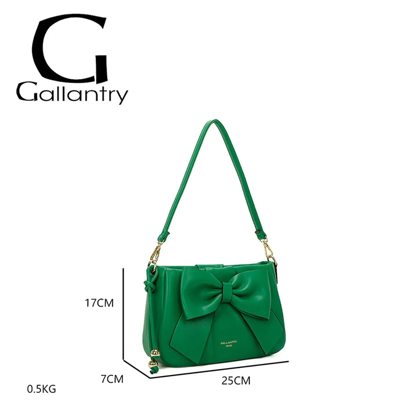 The Colette Bow Bag – Emerald Green