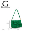 The Colette Bow Bag – Emerald Green