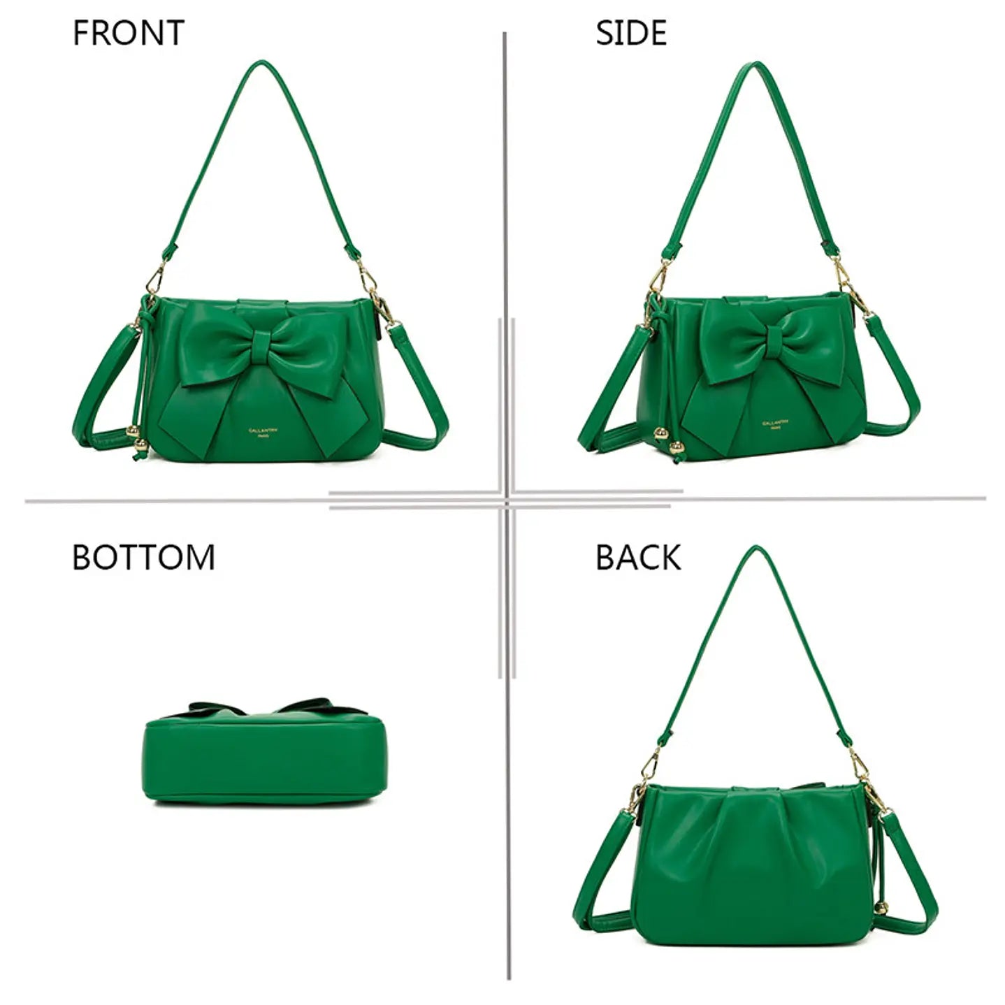 The Colette Bow Bag – Emerald Green