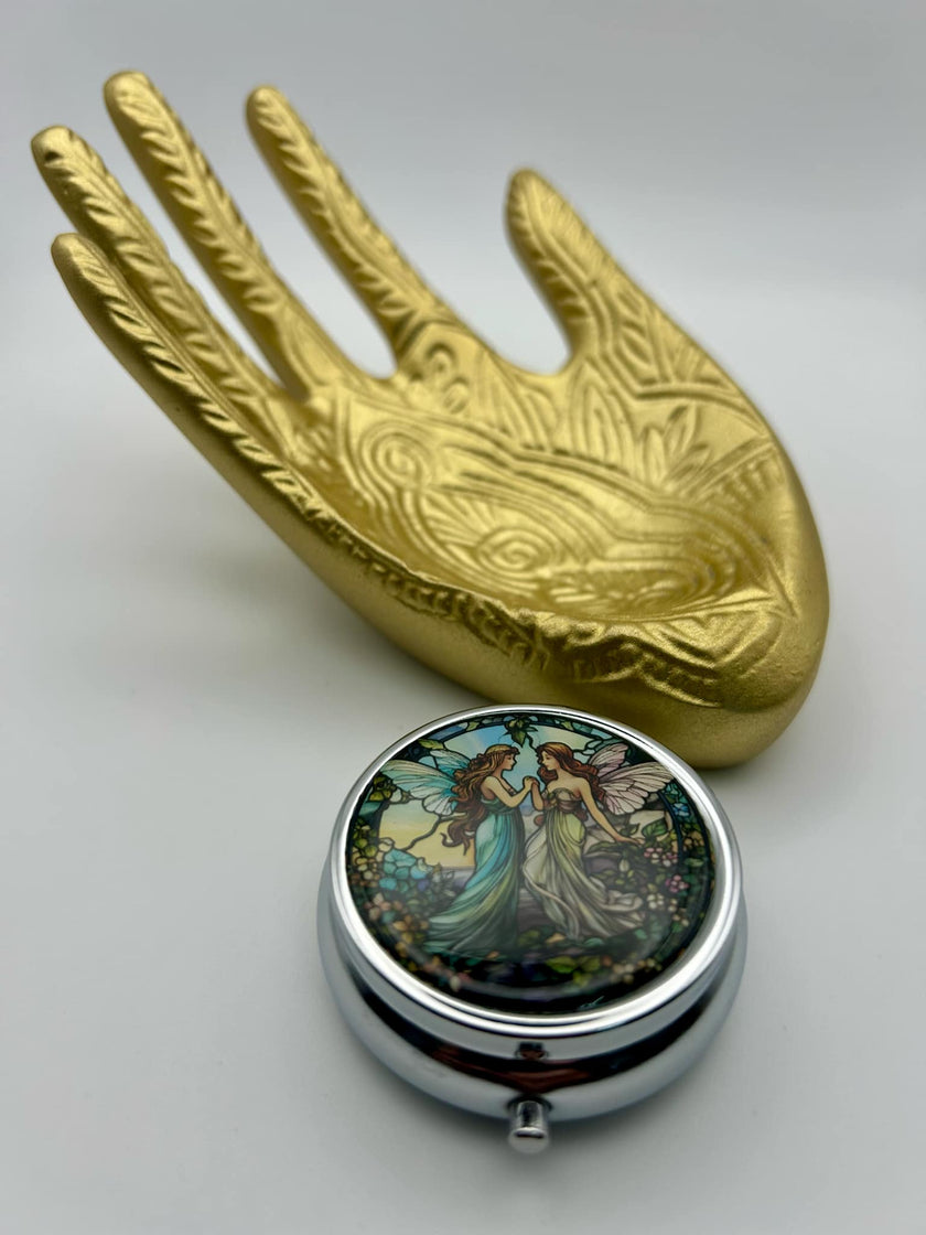 Stained Glass Vintage-Style Travel Pill Case
