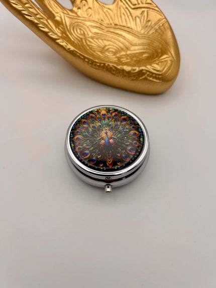 Stained Glass Vintage-Style Travel Pill Case