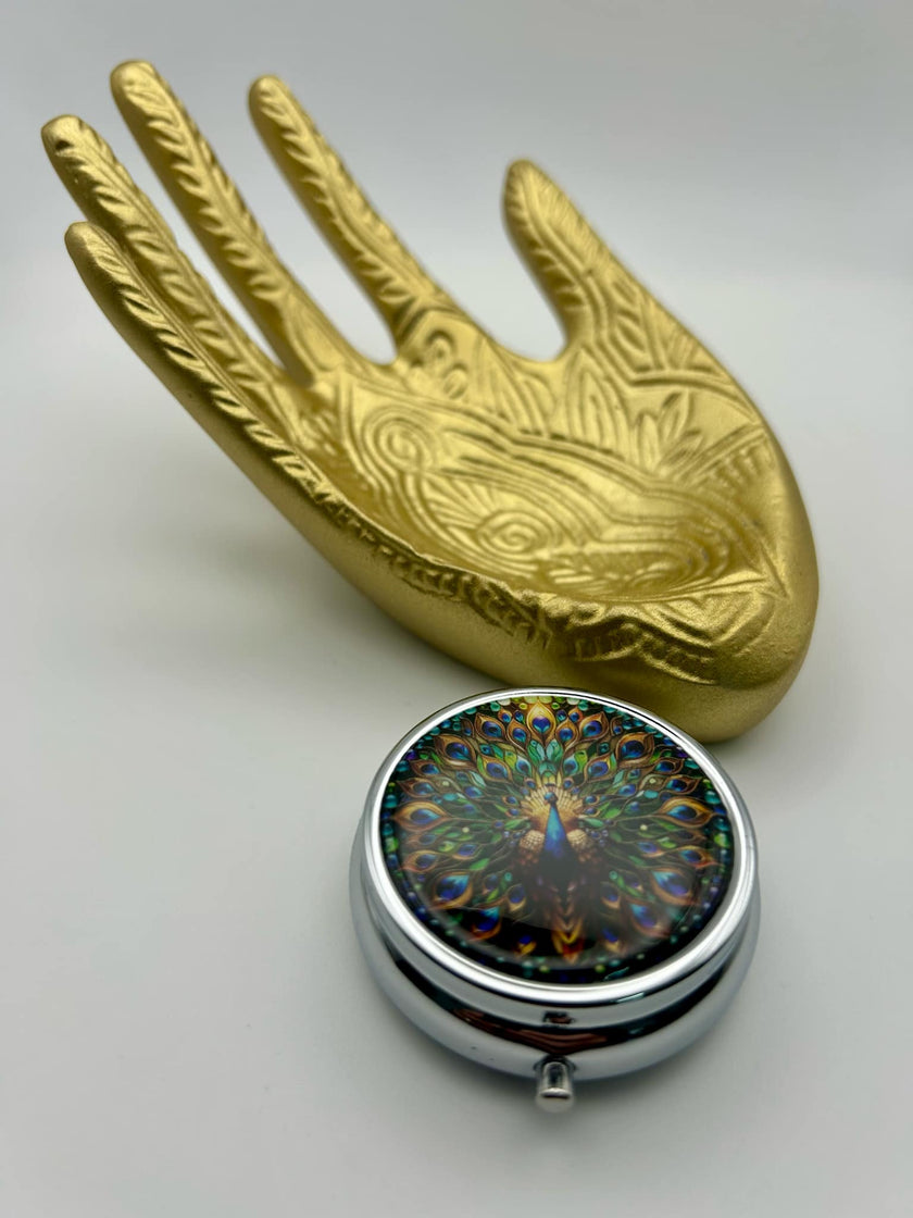 Stained Glass Vintage-Style Travel Pill Case