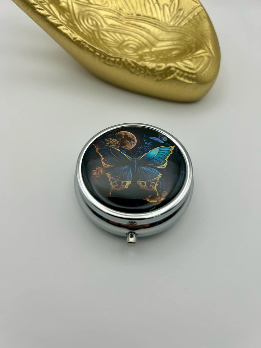 Stained Glass Vintage-Style Travel Pill Case