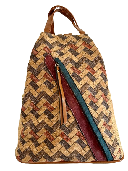 The Atlas Herringbone Cork Backpack