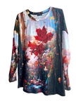 Painterly Forest Long Sleeve Top