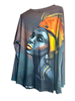 Golden Glow Expressionist Long Sleeve Top