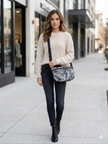 David Jones Marble Jacquard Crossbody Bag