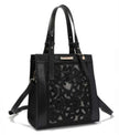 Nicole Lee Midnight Filigree Embroidered Satchel